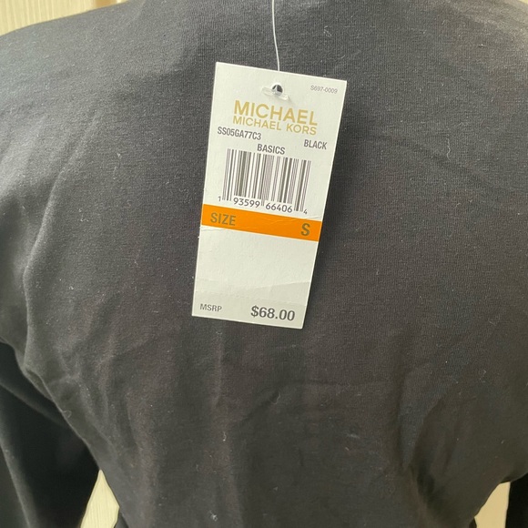 Michael Kors • Black Top Blouse with Gold Zipper On the Front NWT - Picture 9 of 9